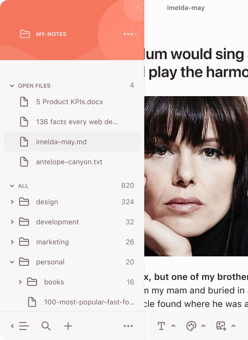 Your texts are just files